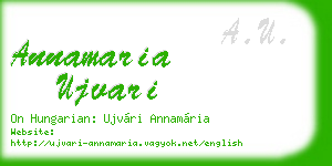 annamaria ujvari business card