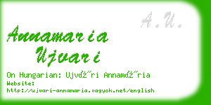 annamaria ujvari business card